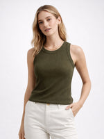 Load image into Gallery viewer, Built-in Bra Round Neck Tank Top Women N6C236