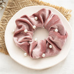 Load image into Gallery viewer, Velvet Pearl Big Scrunchie Women High Elasticity N6H193