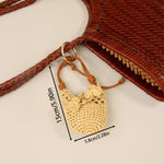 Load image into Gallery viewer, Raffia Cherry Bag Charm Handwoven Keychain N6G066