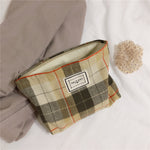 Load image into Gallery viewer, Brushed Grid Cotton Clutch Bag Women Multi Purpose S5P651