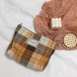 Load image into Gallery viewer, Brushed Grid Cotton Clutch Bag Women Multi Purpose S5P651