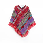 Load image into Gallery viewer, Vintage Geometric Christmas Fringe Pullover Poncho N6K252