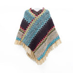 Load image into Gallery viewer, Vintage Geometric Christmas Fringe Pullover Poncho N6K252