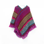 Load image into Gallery viewer, Vintage Geometric Christmas Fringe Pullover Poncho N6K252