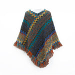 Load image into Gallery viewer, Vintage Geometric Christmas Fringe Pullover Poncho N6K252