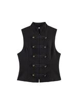 Load image into Gallery viewer, Sleeveless Stand Collar Knot Front Vest Women N6F006