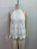 Load image into Gallery viewer, Elegant Lace Halter Top Sleeveless Vacation N6F220