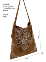 Load image into Gallery viewer, Bohemian Embroidered Velvet Tote Bag S5P802