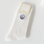 Load image into Gallery viewer, Cartoon Embroidered White Crew Socks Women M5A306
