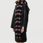 Load image into Gallery viewer, 35% Wool Cutout Plaid Scarf Women M5A298