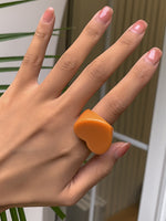 Load image into Gallery viewer, Candy Color Heart Resin Ring Vacation Style Women N6A217