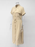 Load image into Gallery viewer, Casual Turn Down Collar Shift Dress Women N6F189