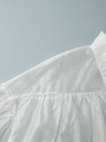 Load image into Gallery viewer, French Satin Flounce Sleeve Lightweight Blouse Women N6D037