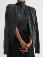 Load image into Gallery viewer, Knit Set High Neck Sleeveless Top Cardigan Two-Piece N6G134