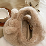 Load image into Gallery viewer, Furry Dumpling Bag Women Plush Mini Handbag S5P722