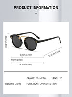 Load image into Gallery viewer, Leopard Print Round Frame Sunglasses Women N6B164