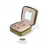 Load image into Gallery viewer, Velvet Zipper Jewelry Case with Mirror Women N6E061