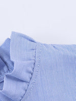 Load image into Gallery viewer, Ruffle Detail Poplin Crop Shirt Women N6C103