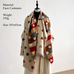 Load image into Gallery viewer, Polka Dot Long Thickened Faux Cashmere Scarf M5A329