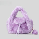 Load image into Gallery viewer, Faux Fur Handbag Women Pom Pom Shoulder Bag S5P796
