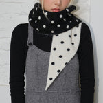 Load image into Gallery viewer, Women's Wool Blend Polka Dot Knit Triangle Scarf N6J122