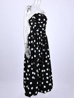 Load image into Gallery viewer, Polka Dot Strapless High Waist Bodycon Dress N6E168