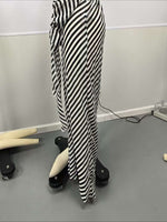 Load image into Gallery viewer, Black Striped Mesh Lace-Up Beach Pants N6D210