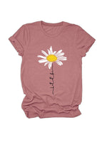 Load image into Gallery viewer, Let It Be Daisy Graphic Loose Fit T-Shirt Women N6F016