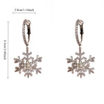 Load image into Gallery viewer, Snowflake Zircon Pearl Earrings With Silver Needle S5P634