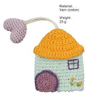 Load image into Gallery viewer, Sweet Hand Crochet Colorful House Key Case Yarn Charm N6G044