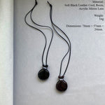Load image into Gallery viewer, Mirror Pendant Necklace Unisex Leather Cord Long S5P892