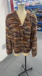 Load image into Gallery viewer, V Neck Plush Cardigan Women Retro Style Cotton N5A731