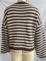 Load image into Gallery viewer, Color Block Stripe Knit Pullover Round Neck Retro N6G139