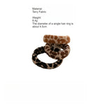Load image into Gallery viewer, Thick Jacquard Leopard Terry Hair Ties N6F130