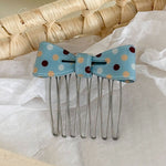Load image into Gallery viewer, Polka Dot Bow Hair Comb Non Slip Bangs Styling Tool N6F071