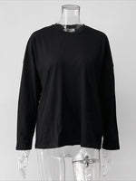 Load image into Gallery viewer, Oversized Round Neck Long Sleeve T-shirt Women N6C198