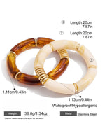 Load image into Gallery viewer, Resin Bangle Retro Irregular Statement Bracelet N6A198