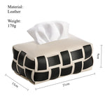 Load image into Gallery viewer, Checkerboard Leather Woven Tissue Box S5P690