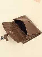 Load image into Gallery viewer, Pebble Grain Genuine Leather Short Bi-fold Wallet N6D024