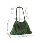 Load image into Gallery viewer, Handwoven Cotton Net Bag Beach Tote Large Capacity N6F146
