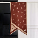 Load image into Gallery viewer, Bow Thin Resort Faux Cashmere Scarf Women Warm Cape M5A337