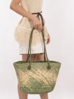 Load image into Gallery viewer, Hand Woven Rattan Tote Bag Beach Women N6C303