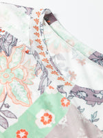 Load image into Gallery viewer, Printed Fitted Round Neck Long Sleeve Top Women N6B100