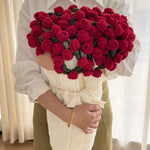 Load image into Gallery viewer, Handmade Crochet Rose Bouquet Throw Blanket Floral N6G001