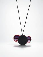 Load image into Gallery viewer, Genuine Leather Neck Lanyard Magnetic Sunglasses Clip N6B189