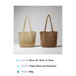 Load image into Gallery viewer, Large Capacity Straw Woven Beach Tote Shoulder Bag N6A087