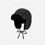Load image into Gallery viewer, Polka Dot Reversible Ear Flap Hat Faux Shearling M5A312
