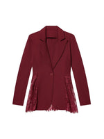 Load image into Gallery viewer, Lace Trim Slim Fit Blazer Women N6C118