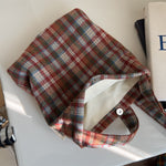 Load image into Gallery viewer, Retro Plaid Wool Crossbody Bag Women Small S5P644