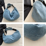 Load image into Gallery viewer, Women's Washed Denim Crossbody Shoulder Bag N6J196